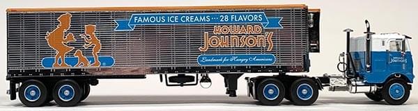 1:64th Scale White Freightliner COE with 40' Reefer Trailer "Howard Johnson's Ice Cream"