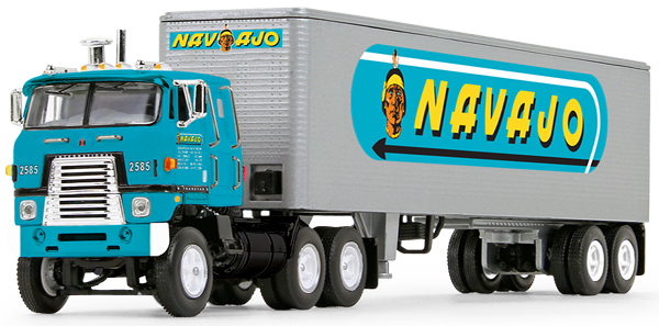 DCP by First Gear's 1:64th Scale International Transtar II with Dry Van "Navajo Freight Lines"