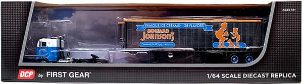 1:64th Scale White Freightliner COE with 40' Reefer Trailer "Howard Johnson's Ice Cream"