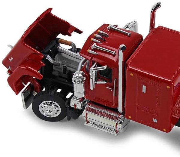 First Gear's 1:64th Scale Mack Super-Liner with Tri-Axle Lowboy Trailer (Red/Black)
