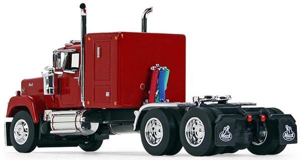 First Gear's 1:64th Scale Mack Super-Liner with Tri-Axle Lowboy Trailer (Red/Black)