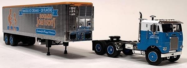 1:64th Scale White Freightliner COE with 40' Reefer Trailer "Howard Johnson's Ice Cream"