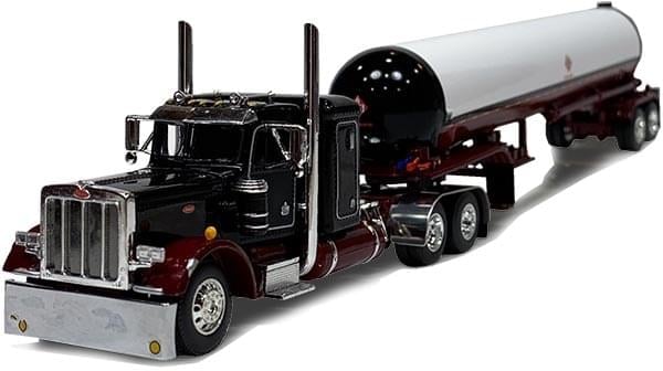 1:64th Scale Peterbilt 359 36" Sleeper Cab with Mississippi Propane Transport Trailer