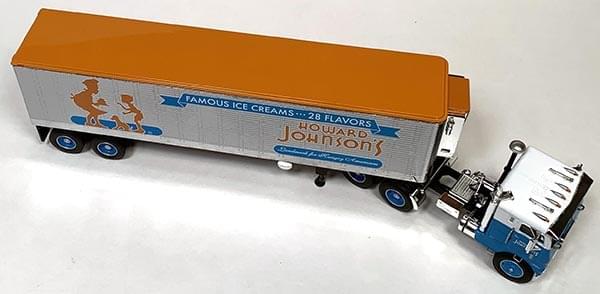 1:64th Scale White Freightliner COE with 40' Reefer Trailer "Howard Johnson's Ice Cream"