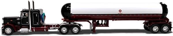 1:64th Scale Peterbilt 359 36" Sleeper Cab with Mississippi Propane Transport Trailer