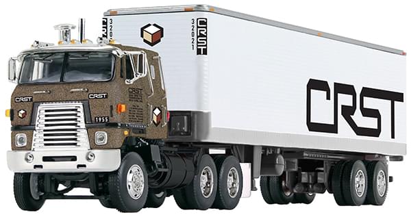 1:64th Scale International CO-4070-B TranStar II Cab-Over-Engine with 40' Vintage Dry Van Trailer "CRST"