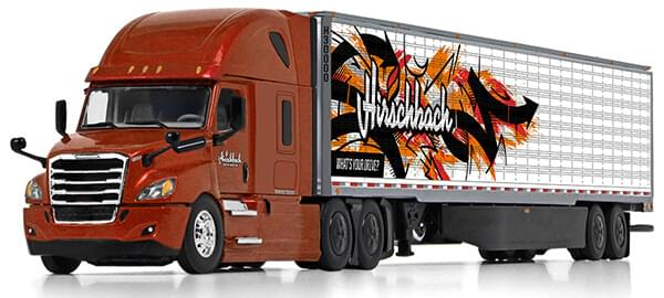 1:64th Scale 2018 Freightliner Cascadia with 53' Utility Refrigerated Van Trailer "Hirschbach Motor Lines"